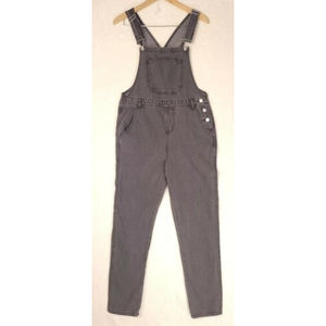 Nasty Gal Overalls Gray Faded Black Denim Boyfriend New Size 6